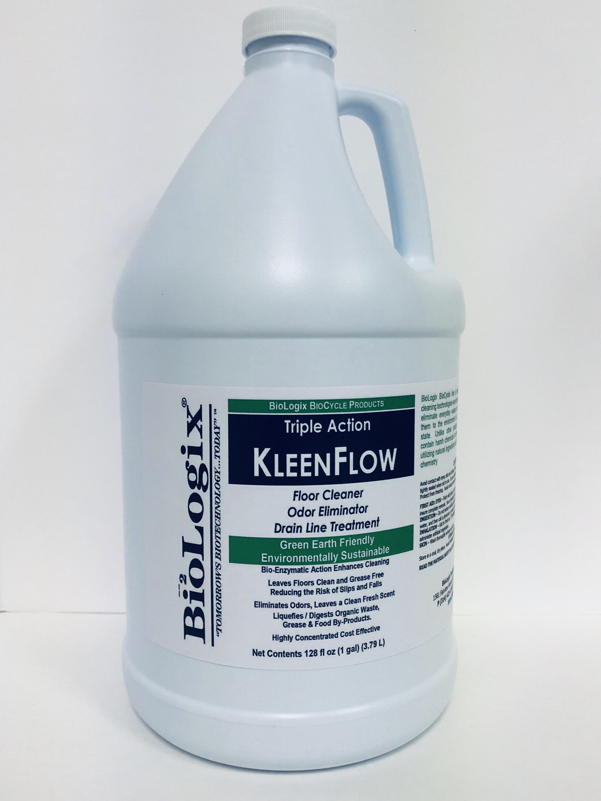 BioLogix Products KleenFlow A BioEnhanced Floor Cleaner, Odor